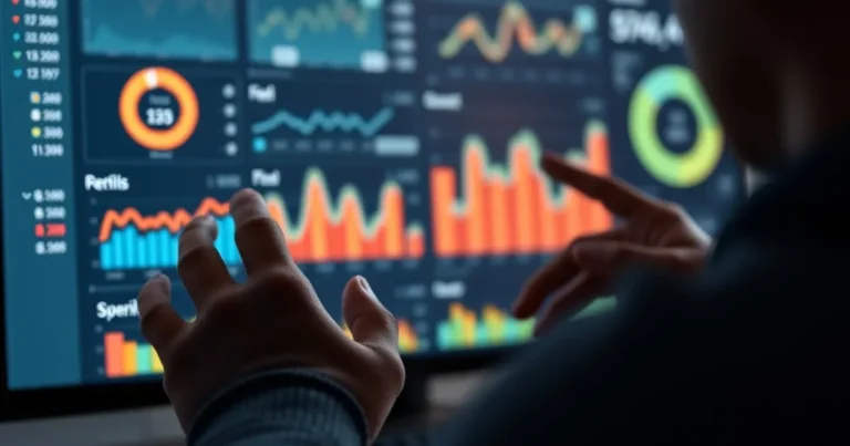 Dashboard de analíticas de marketing digital mostrando métricas.