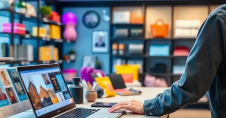 Tienda online moderna con contenido atractivo y herramientas de marketing.