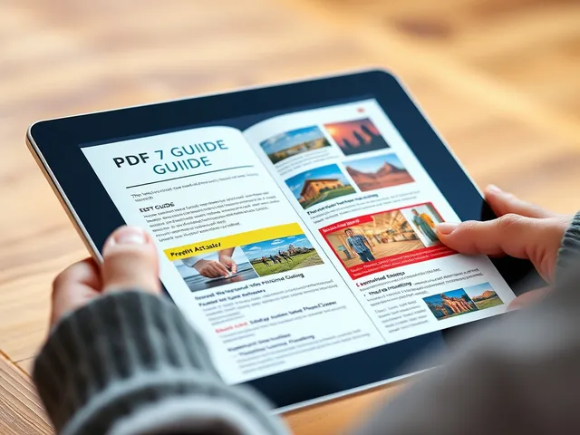 Guía en PDF bien diseñada en una tablet