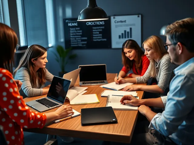 Reunión de estrategia de contenidos con equipo creativo