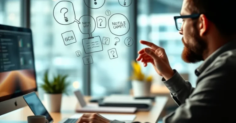 Persona creando títulos magnéticos en un espacio de trabajo moderno.