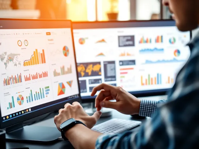Diseñador creando una infografía atractiva en su computadora. Diseñador creando una infografía atractiva en su computadora.