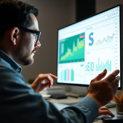 Análisis de datos SEO en pantalla