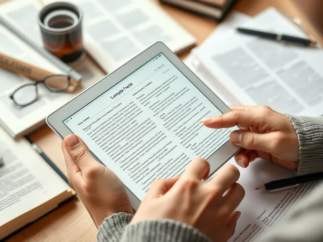 Persona leyendo contenido en tablet