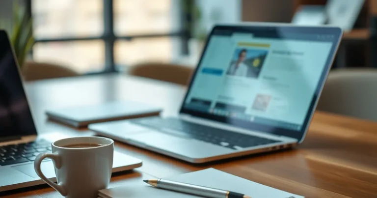 Espacio de trabajo moderno para marketing de contenidos