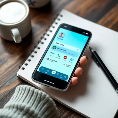 Teléfono inteligente mostrando una aplicación de redes sociales