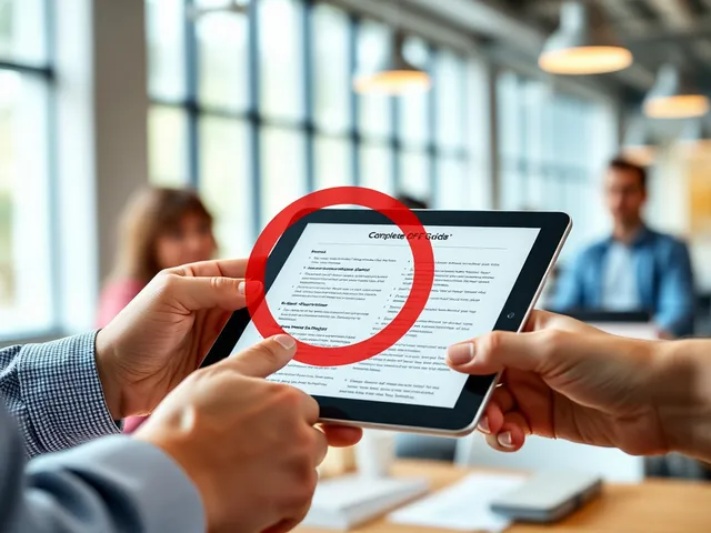 Guía PDF completada siendo compartida en una tablet