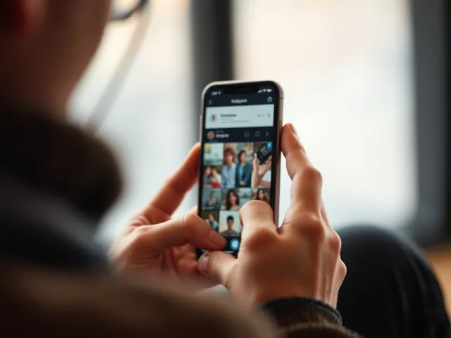 Persona interactuando con Reels de Instagram en su smartphone