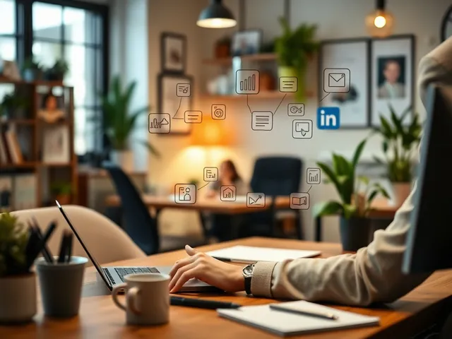Persona generando ideas para contenido en LinkedIn.