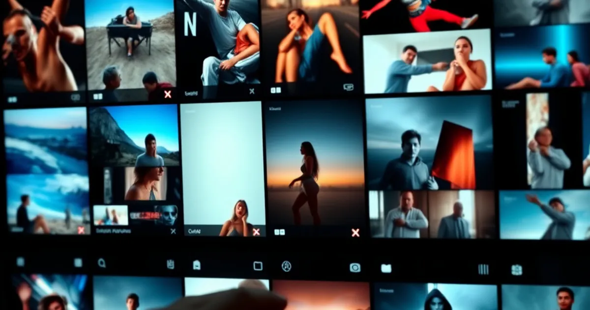 Feed de Instagram vibrante mostrando reels virales