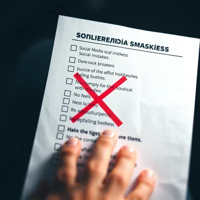Lista de verificación de errores en redes sociales