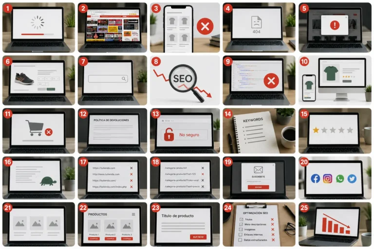 25 Errores al posicionar una tienda online en Google que debes evitar en la era digital